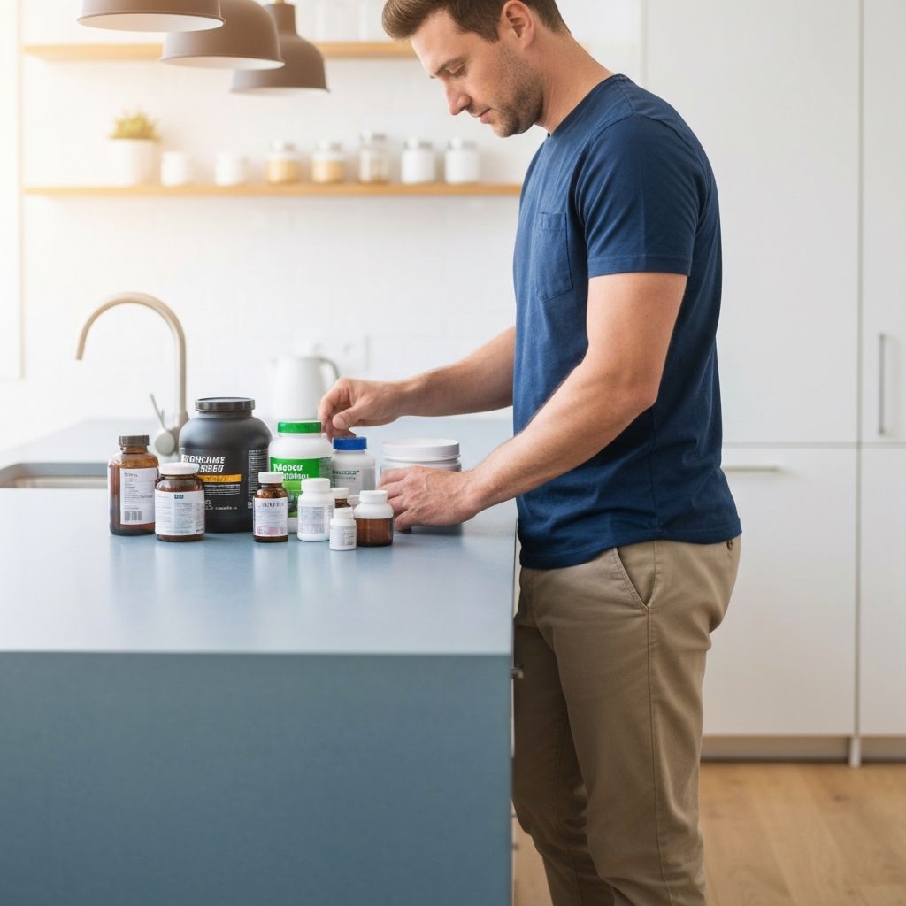 Man organizing daily routine
